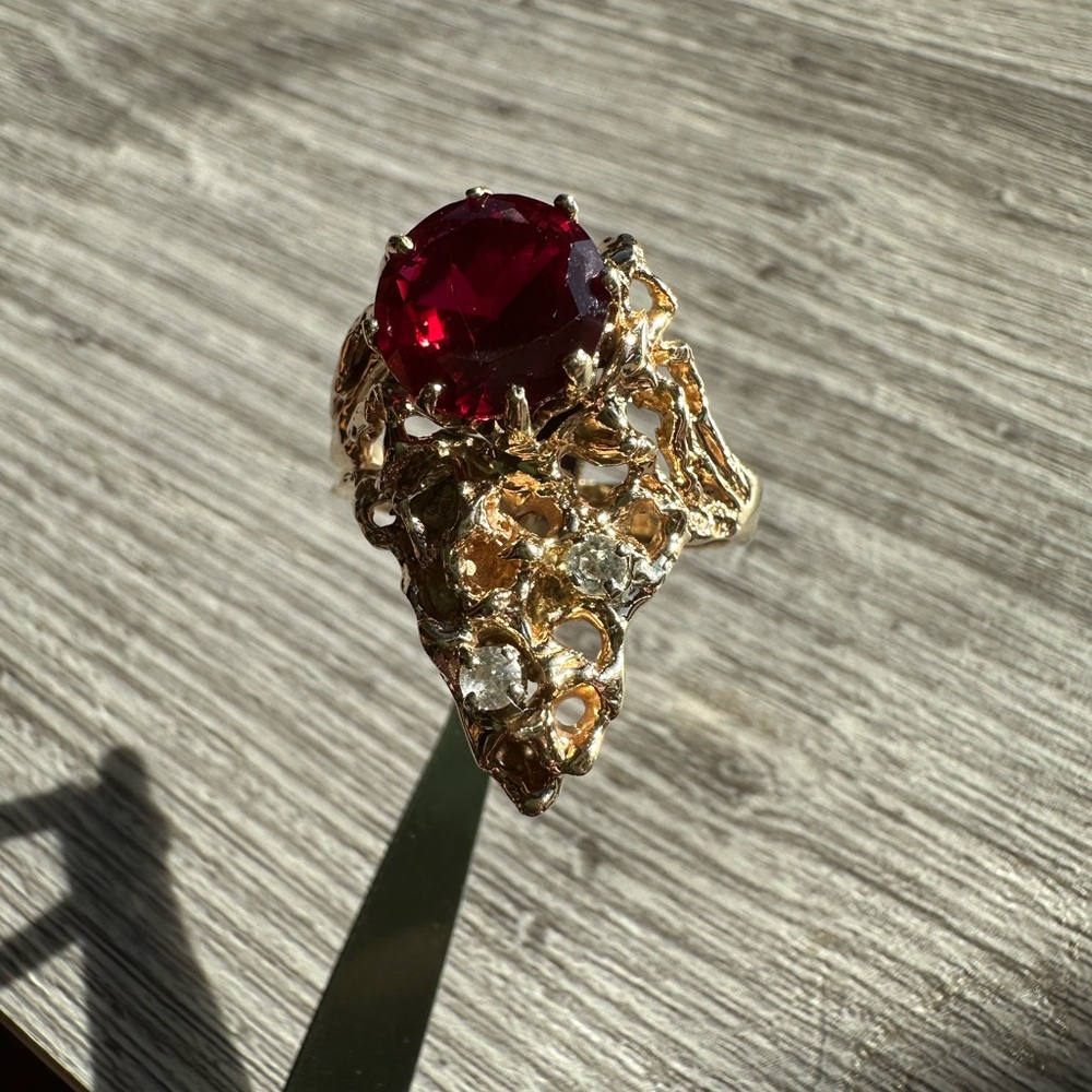 Garnet Miner’s Ring - Picture 2 of 7